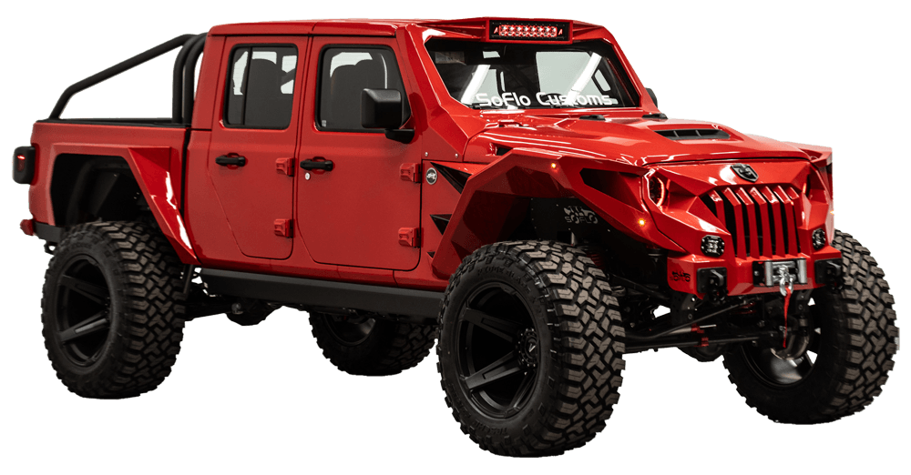 Red Jeep Gladiator Spartan Edition