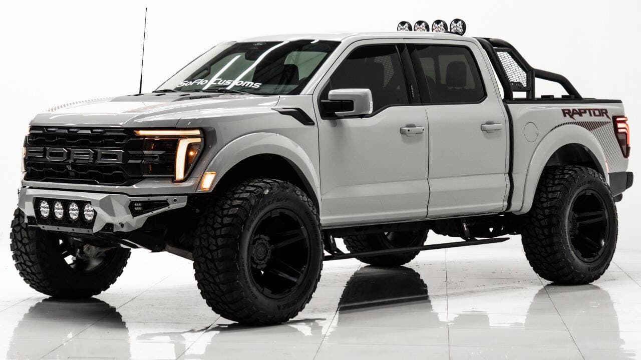 Soflo Customs Raptor R 2025 Ford F-150 Gray 3.5L V6 Twin Turbocharger - Soflo Customs