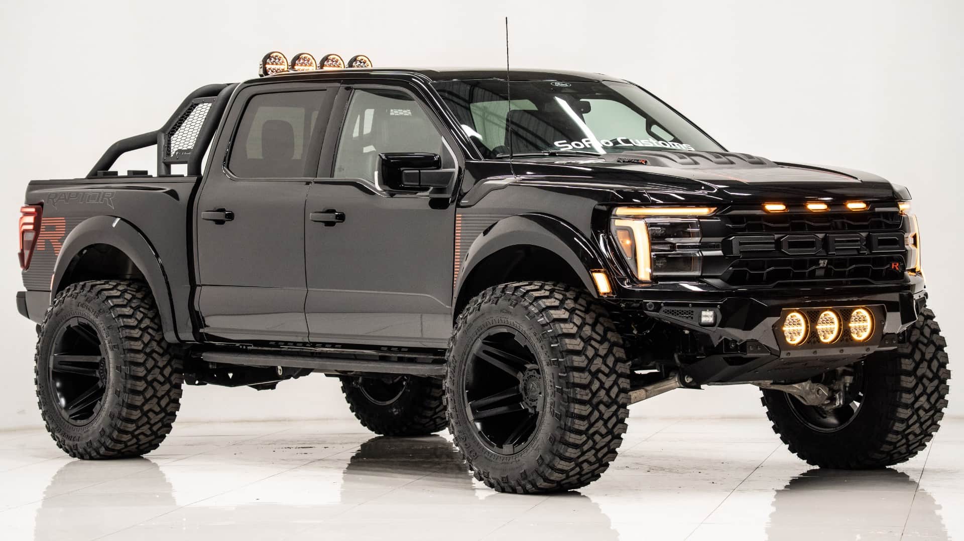 2024 FORD F-150 RAPTOR R Black 5.2L V8 Supercharger - Soflo Customs