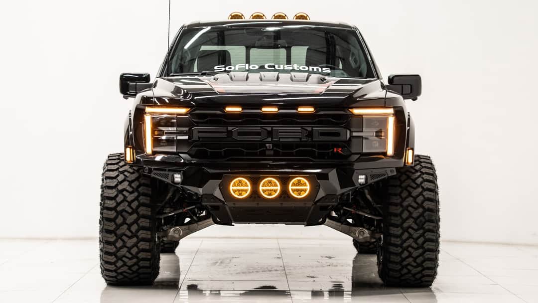 2024 FORD F-150 RAPTOR R Black 5.2L V8 Supercharger - Soflo Customs