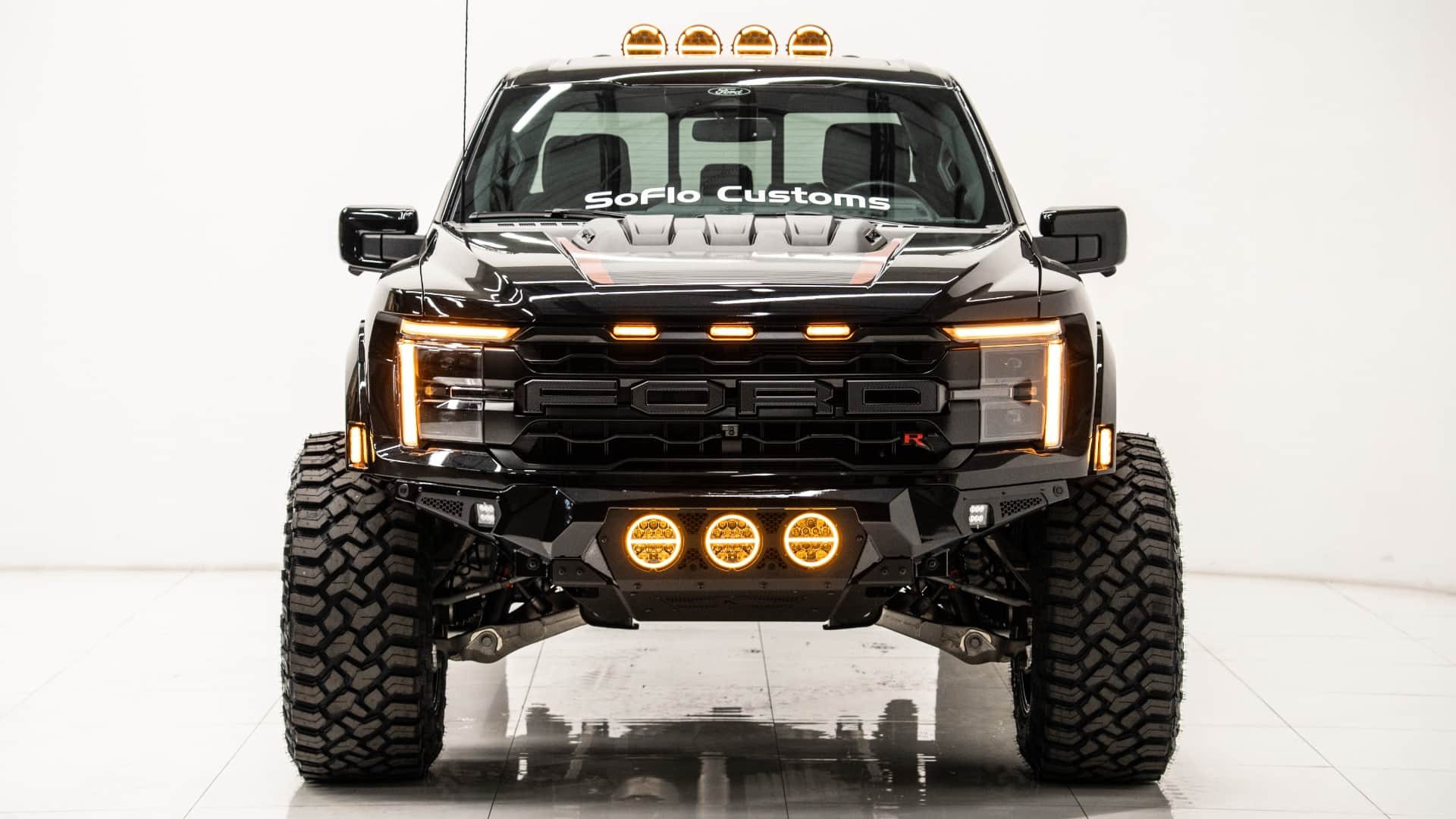 2024 FORD F-150 RAPTOR R Black 5.2L V8 Supercharger - Soflo Customs