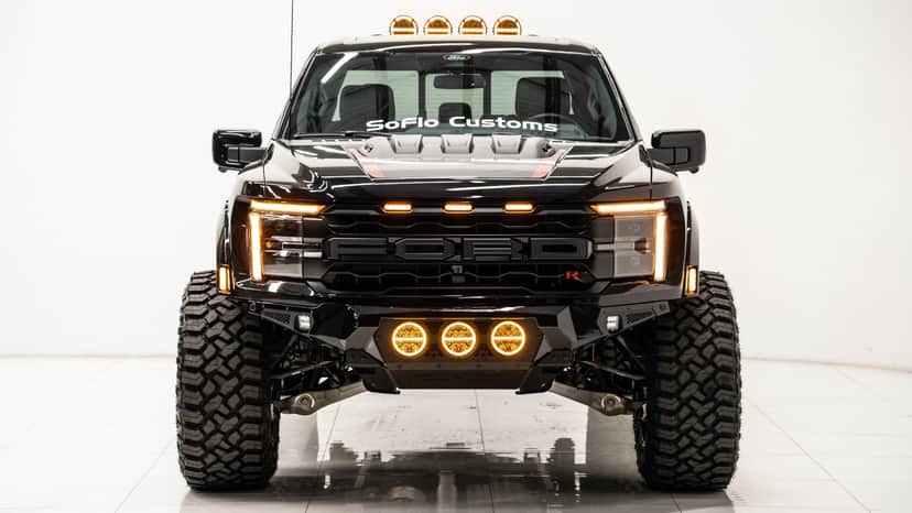 2024 FORD F-150 RAPTOR R Black 5.2L V8 Supercharger - Soflo Customs