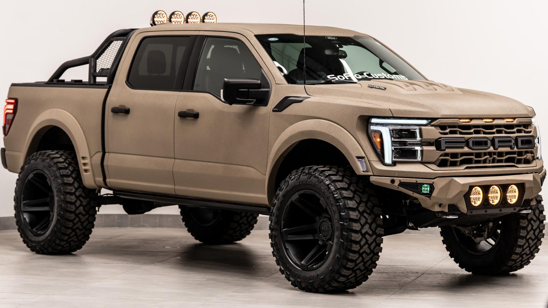 2024 FORD F-150 LARIAT in Tan, photo 4 of 46