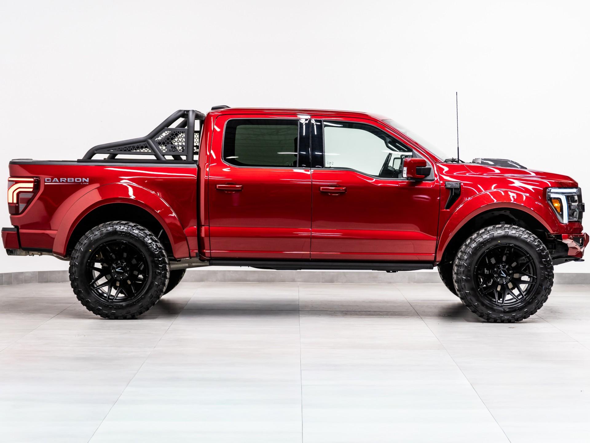 2025 FORD F-150 LARIAT 4X4 in Rapid Red Metallic Tinted Clearcoat, photo 5 of 49