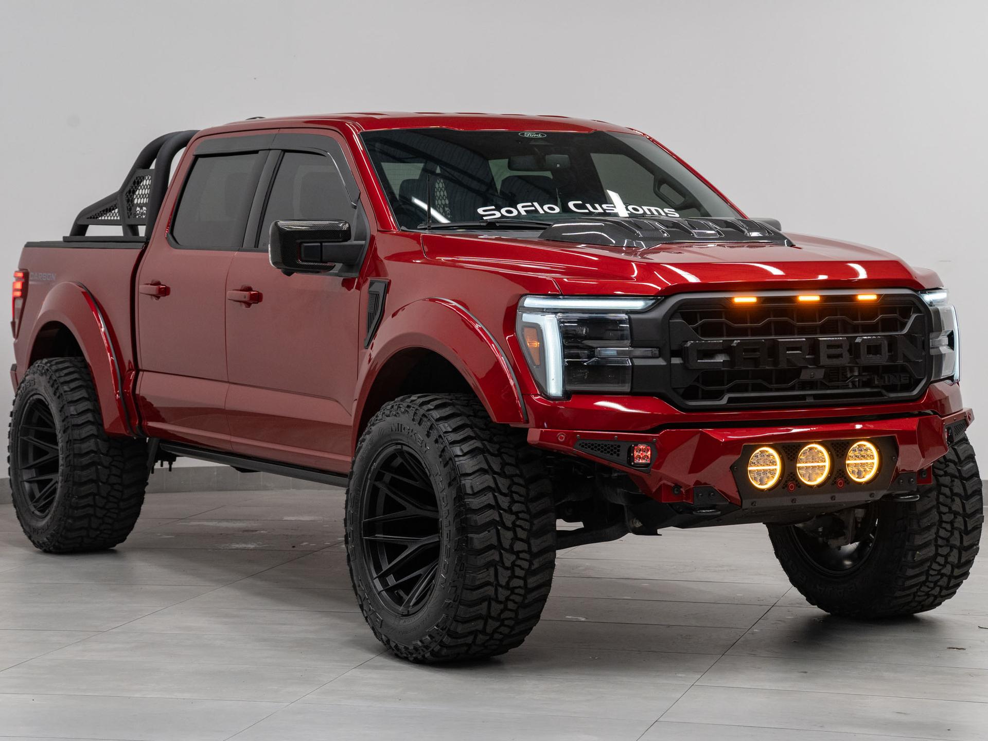 2024 FORD F-150 4X4 LARIAT in Rapid Red Metallic Tinted Clearcoat, photo 3 of 5