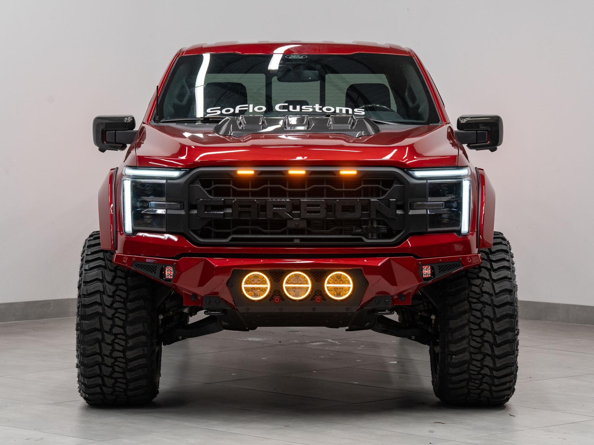 2024 FORD F-150 4X4 LARIAT in Rapid Red Metallic Tinted Clearcoat, photo 2 of 5