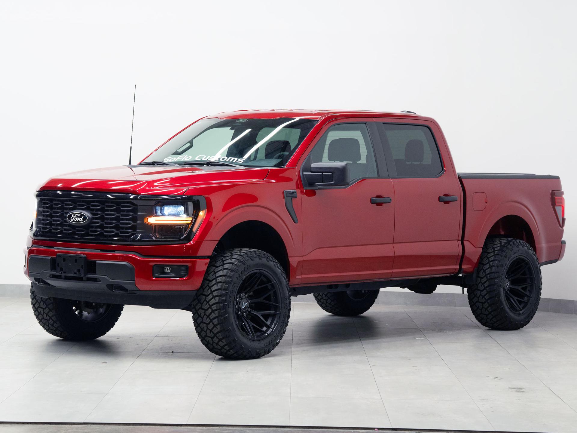 2024 FORD F-150 4X4 in Rapid Red Metallic Tinted Clearcoat, photo 3 of 5