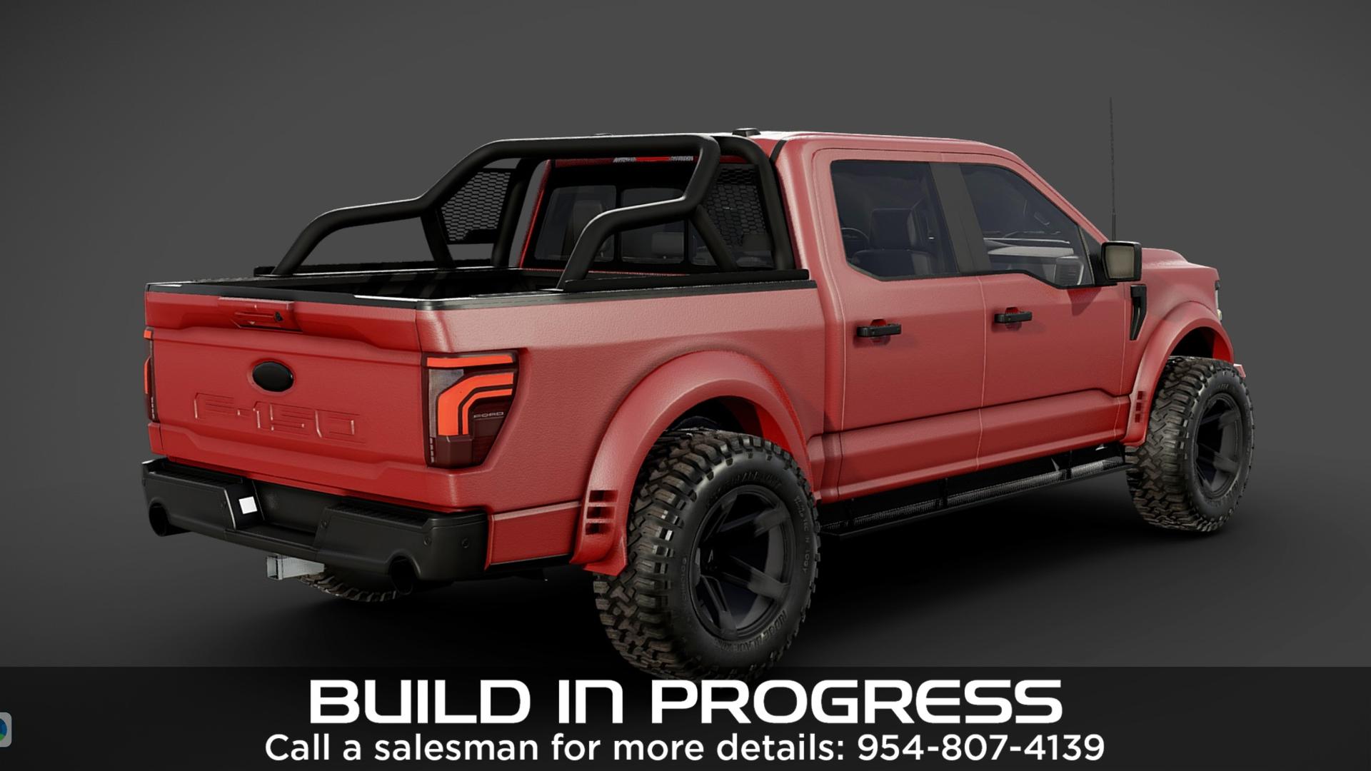 2025 FORD F-150 4X4 in Red, photo 4 of 6