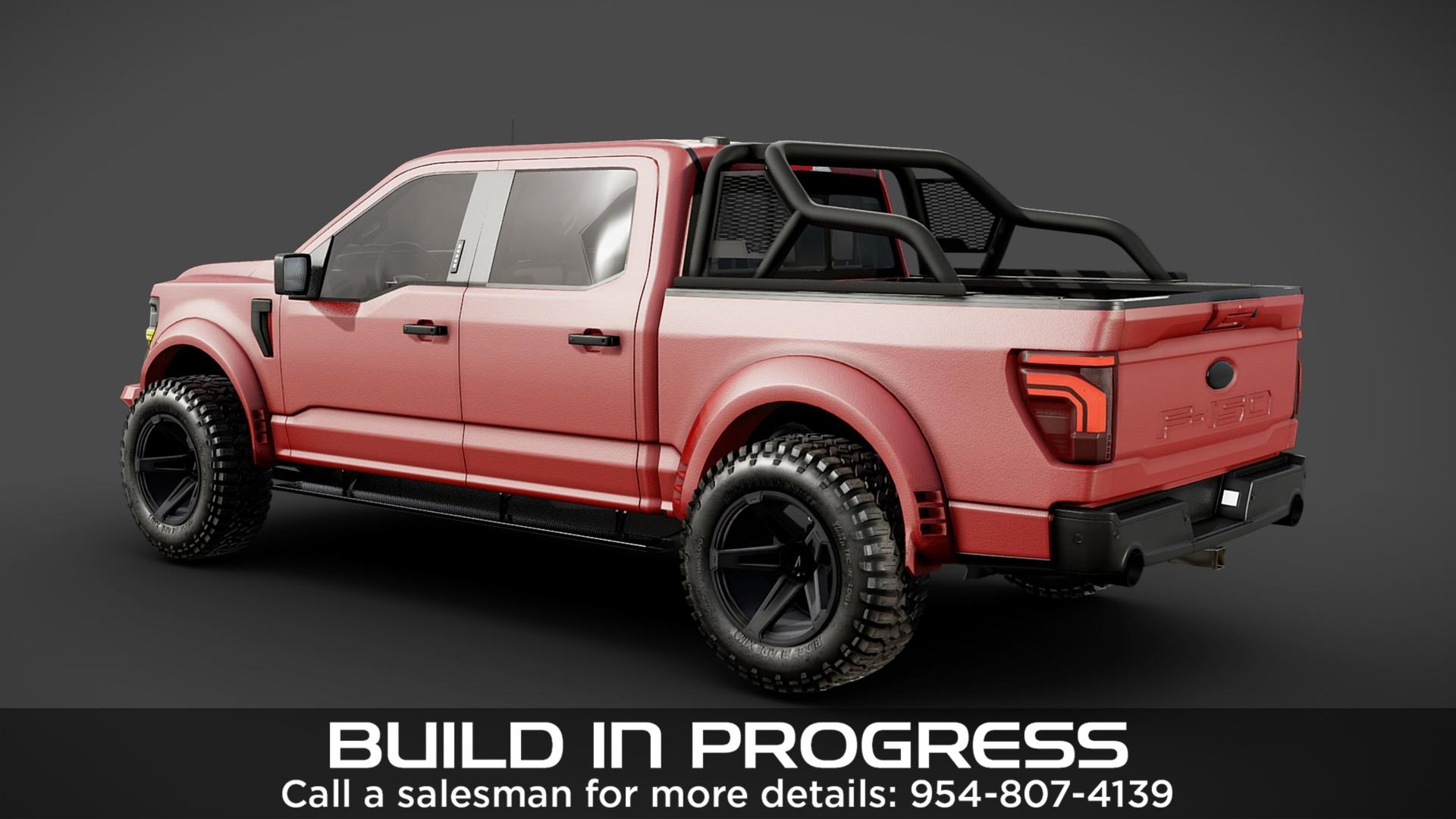 2025 FORD F-150 4X4 in Red, photo 6 of 6