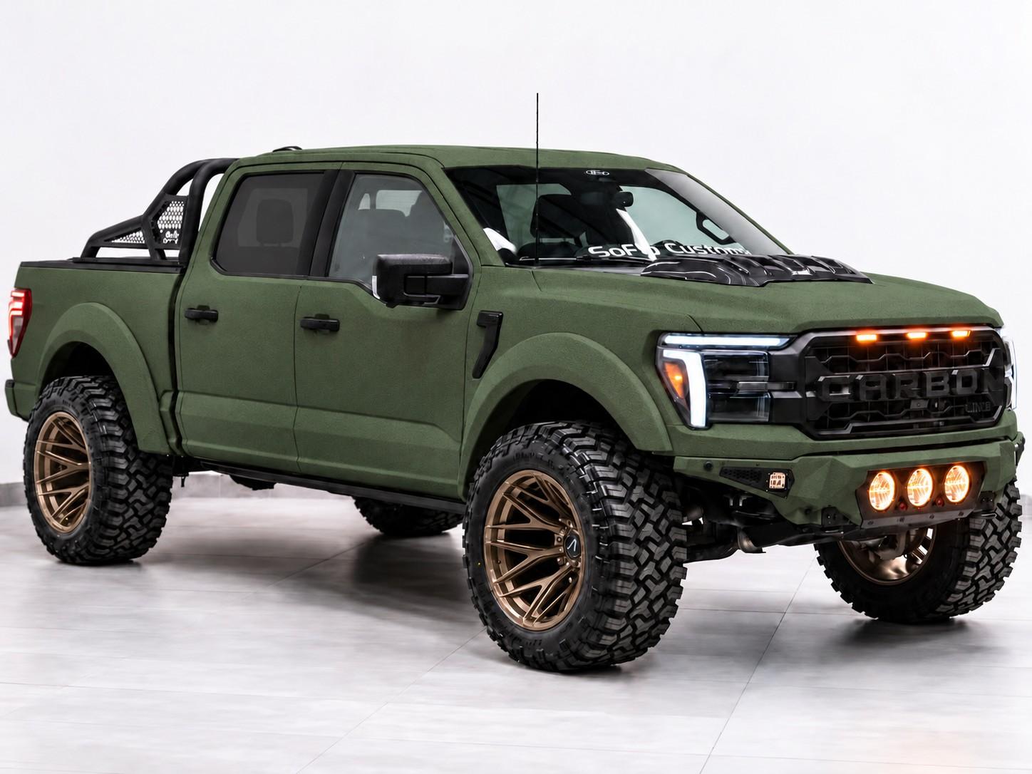 2025 FORD F-150 LARIAT 4X4 in Green, photo 7 of 18