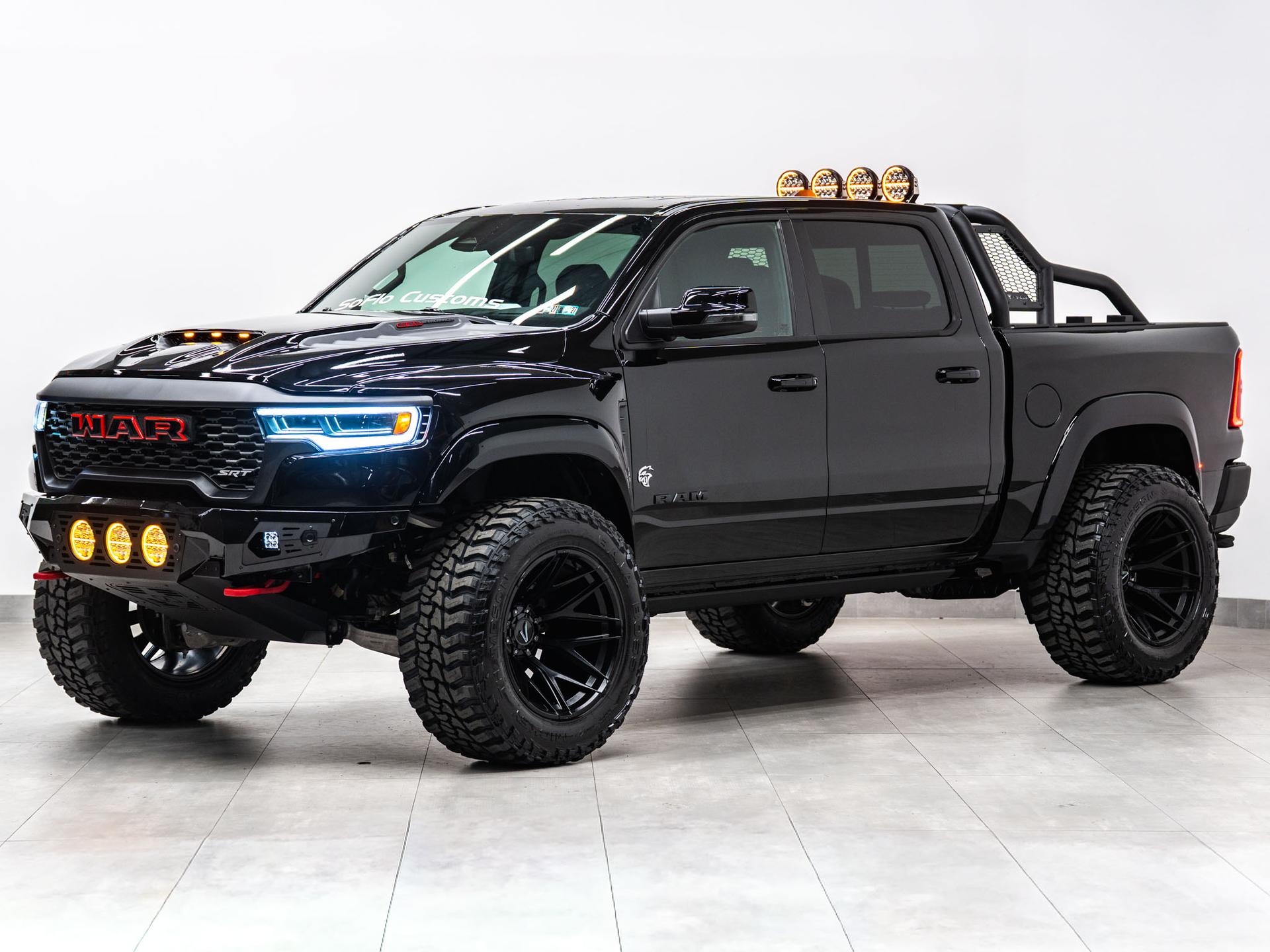 2027 RAM TRX SRT 4X4 in DIAMOND BLACK CRYSTAL PEARLCOAT, photo 3 of 57