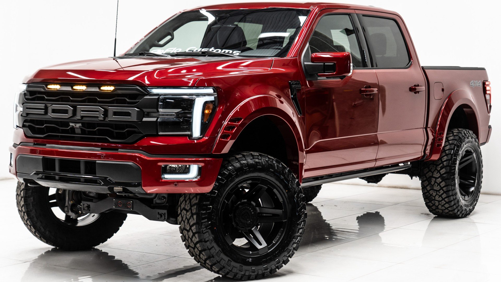 2024 FORD F-150 LARIAT in Red, photo 1 of 55