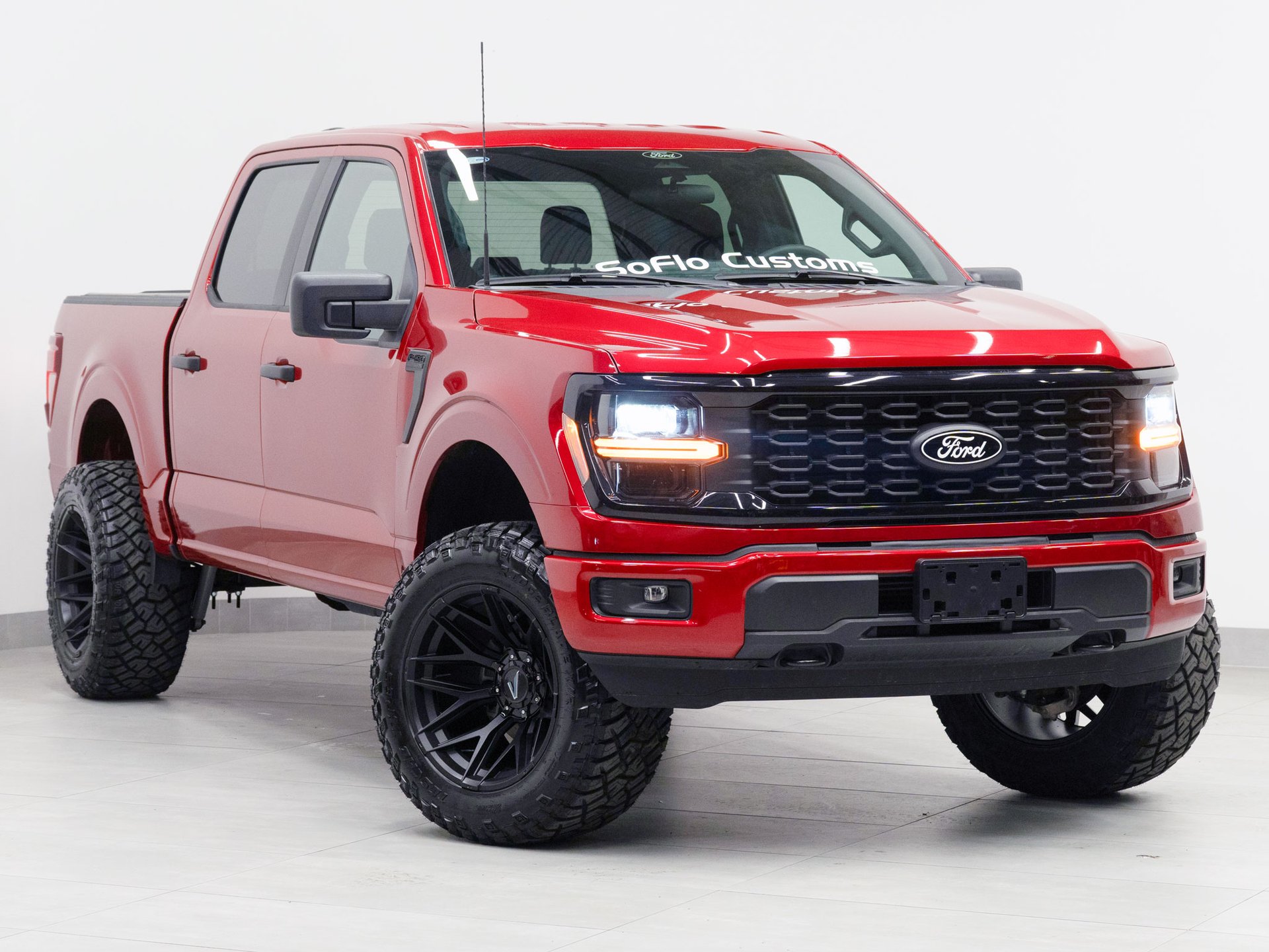 2024 FORD F-150 4X4 in Rapid Red Metallic Tinted Clearcoat, photo 1 of 5