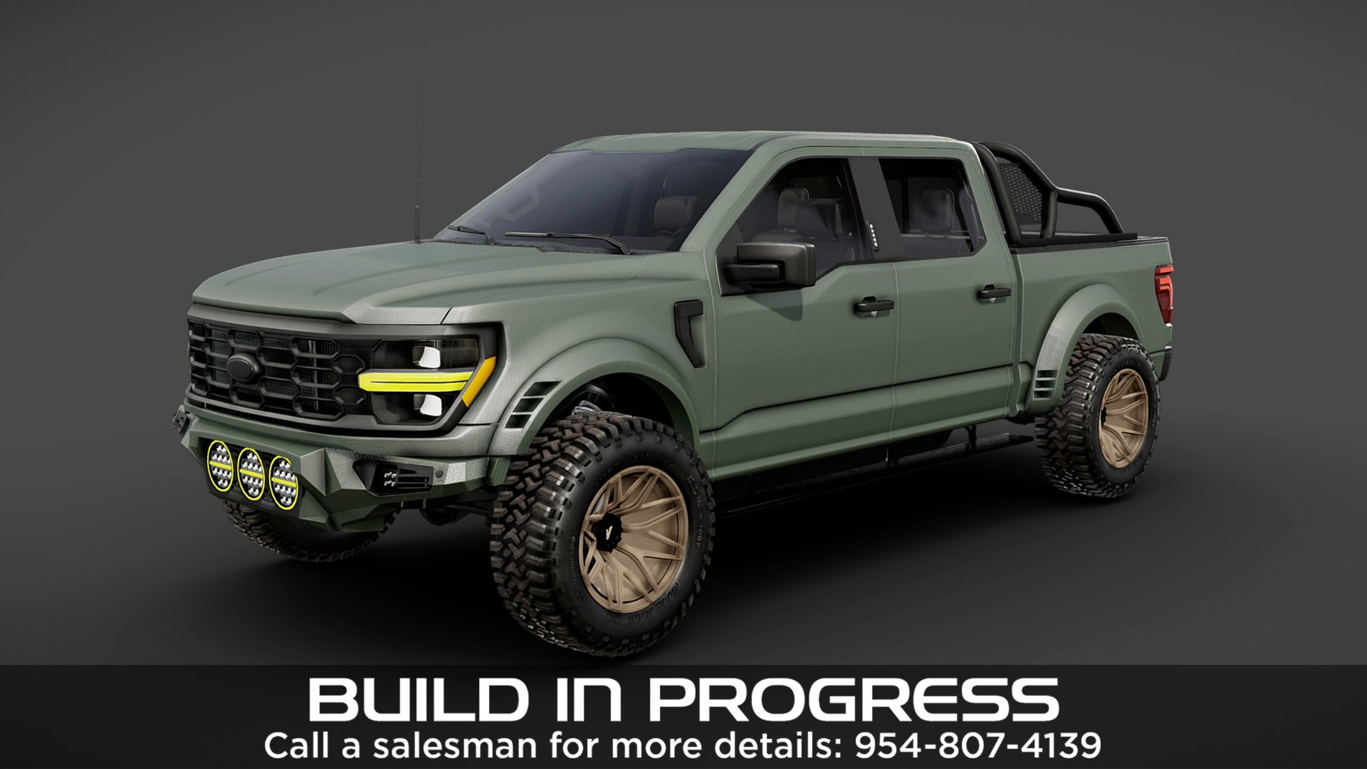 2025 FORD F-150 4X4 in Green, photo 1 of 6